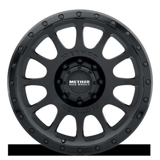 MR305 NV, 20x9, +18mm Offset, Matte Black Gloss Black Lip, Method Race Wheels