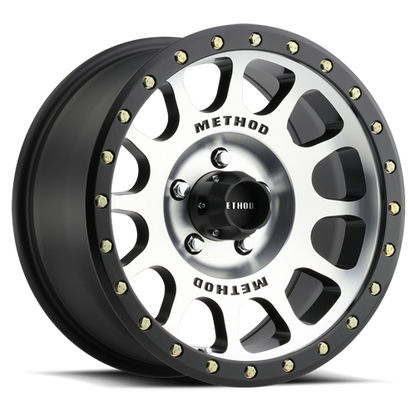Aluminum 16x8 NV MR305 Black BM Machined Face-Black Street Loc Method Race Wheels-1