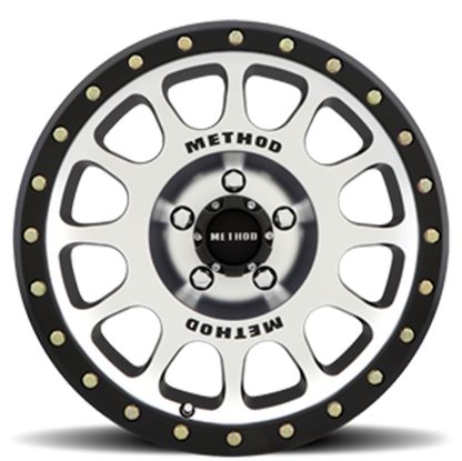 Aluminum 16x8 NV MR305 Black BM Machined Face-Black Street Loc Method Race Wheels-2