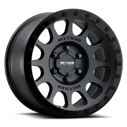Aluminum 16x8 NV MR305 Bolt Pattern 6 On 139.7 Offset 0 Lip Size 1.57 Double Black BK Method Race Wheels