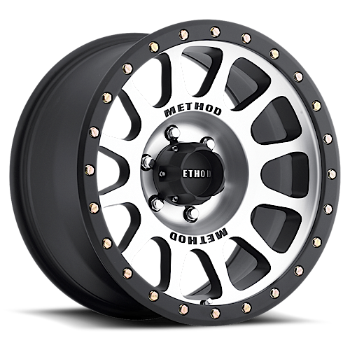 Aluminum 16x8 NV MR305 Black BM Machined Face-Black Street Loc Method Race Wheels