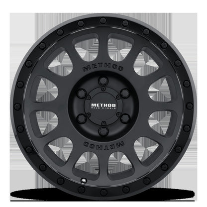 MR305 NV, 18x9, Matte Black Gloss Black Lip, Method Race Wheels-2