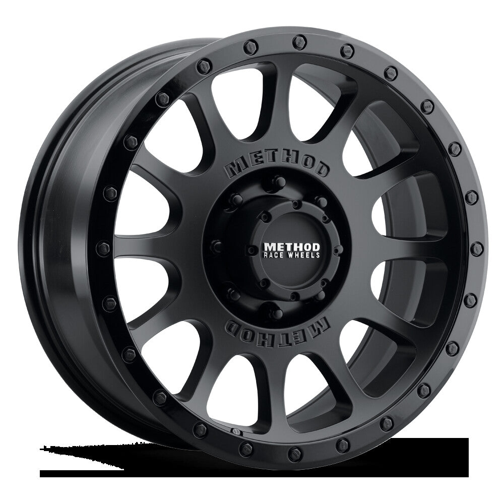 MR305 NV, 18x9, Matte Black Gloss Black Lip, Method Race Wheels-1