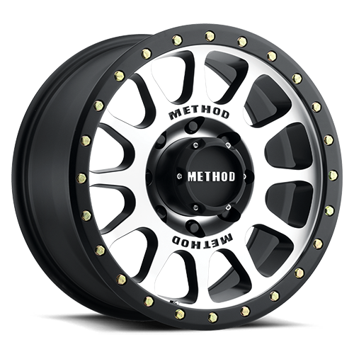 Aluminum 18x9 NV MR305 Black BM Machined Face-Black Street Loc Method Race Wheels
