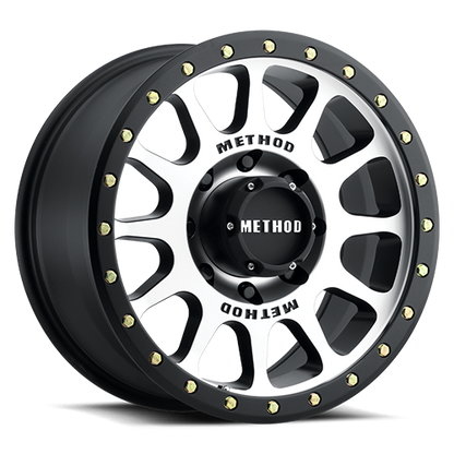 Aluminum 18x9 NV MR305 Black BM Machined Face-Black Street Loc Method Race Wheels