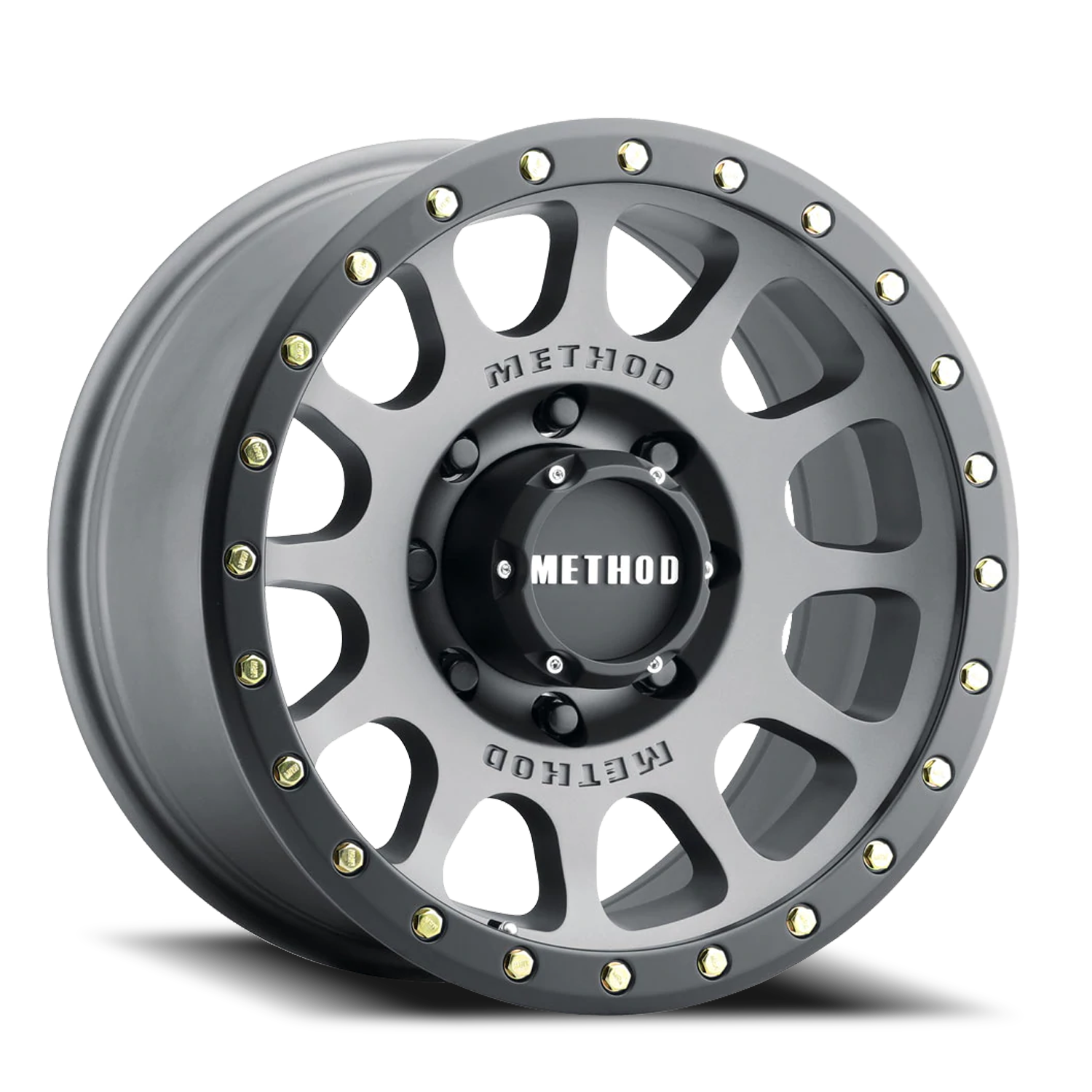 Aluminum 18x9 NV MR305 Titanium TT Matte Black Lip Method Race Wheels
