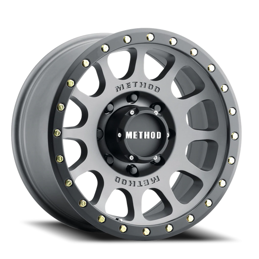 Aluminum 18x9 NV MR305 Titanium TT Matte Black Lip Method Race Wheels