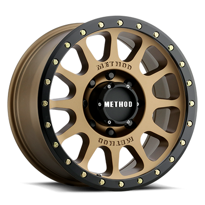 Aluminum 18x9 NV MR305 Bronze BRZ Black Street Loc Method Race Wheels