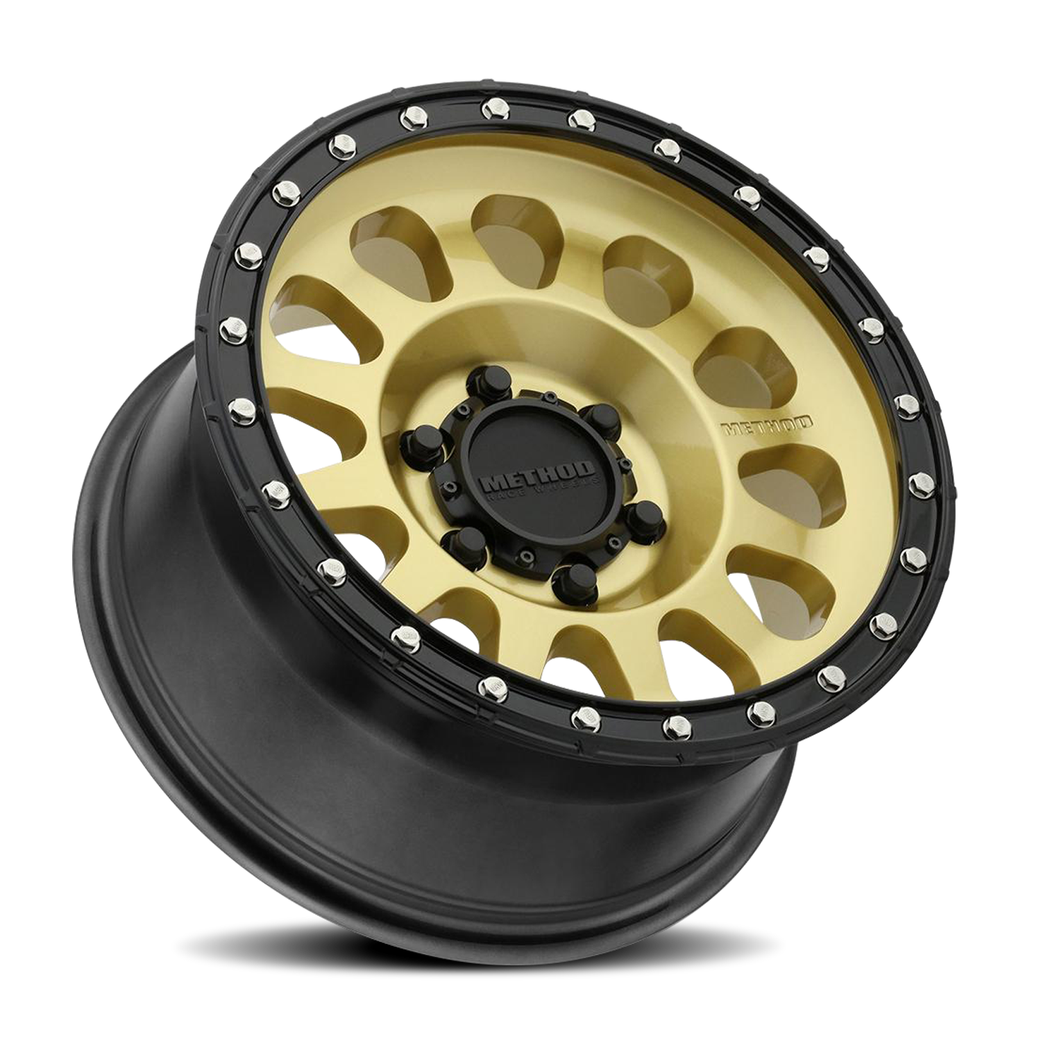 Aluminum 20x9 MR315 Gold GD Black Street Loc Method Race Wheels-4