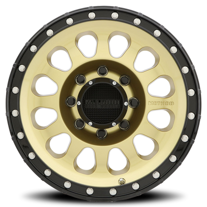 Aluminum 17x8.5 MR315 Gold GD Black Street Loc Method Race Wheels-2