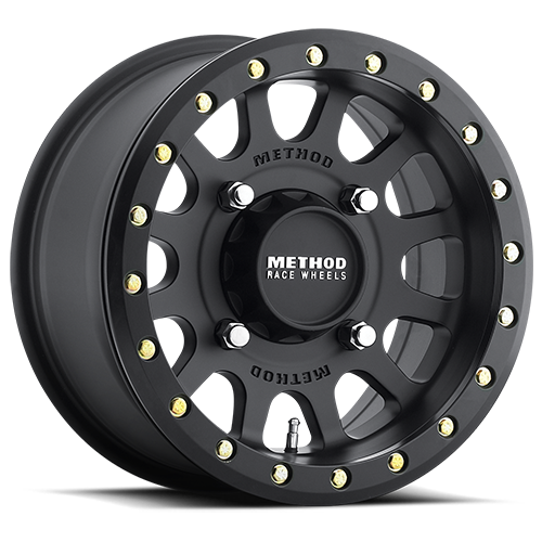 Aluminum 15x7 MR401 Beadlock UTV Matte Black MB Method Race Wheels