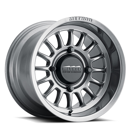 Aluminum 14x7 MR411 Bead Grip UTV Bolt Pattern 4 On 156 Offset 13 Lip Size 1.73 Gloss Titanium SL Method Race Wheels