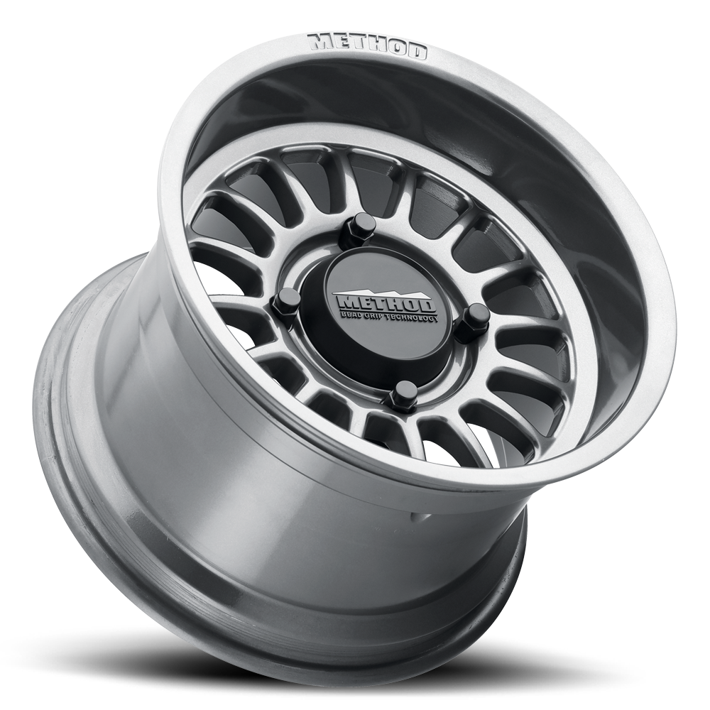 Aluminum 14x7 MR411 Bead Grip UTV Bolt Pattern 4 On 156 Offset 13 Lip Size 1.73 Gloss Titanium SL Method Race Wheels-1