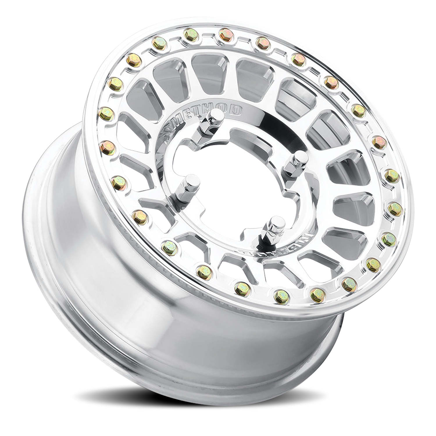Aluminum 15x10 MR413 Beadlock UTV Polished Method Race Wheels-13