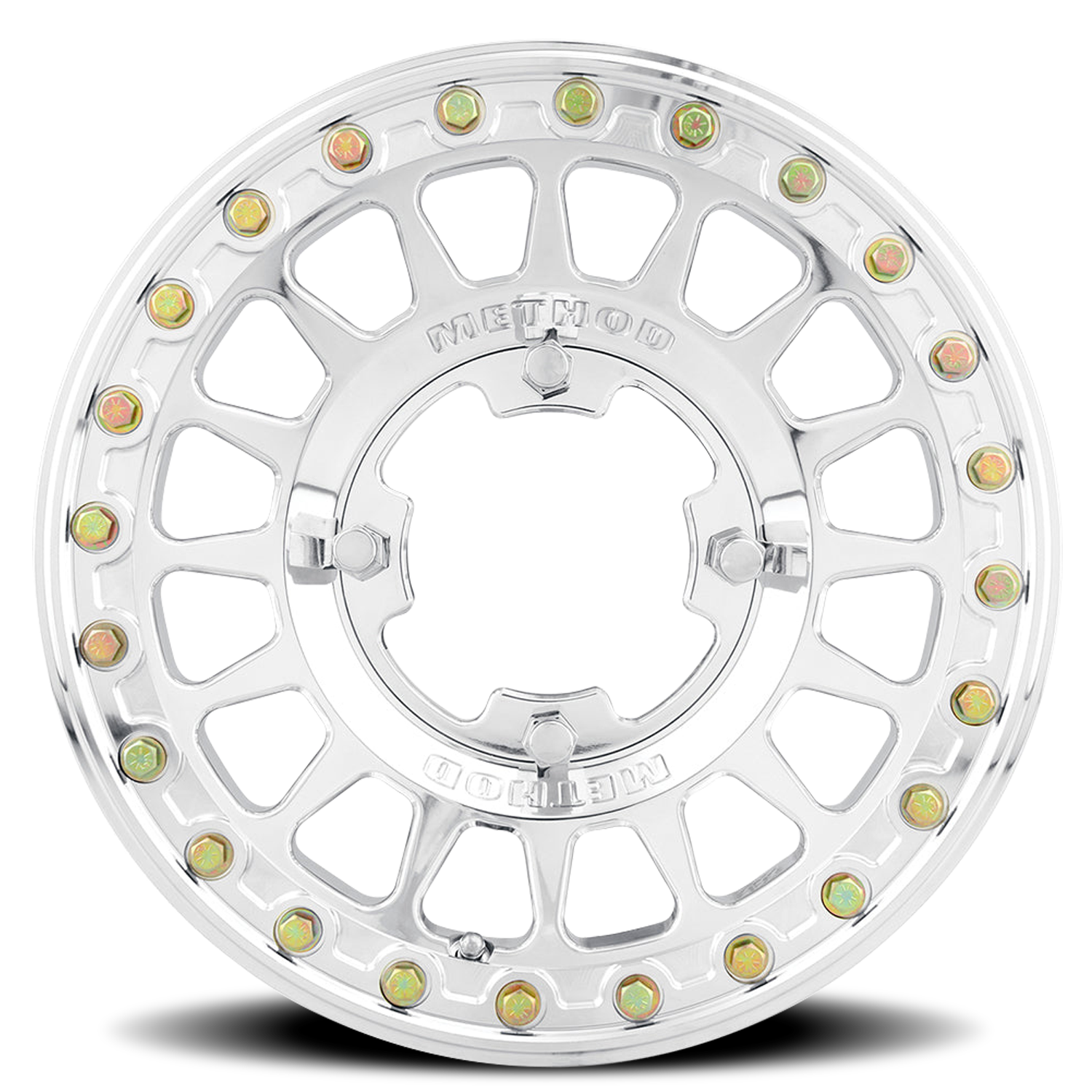 Aluminum 15x10 MR413 Beadlock UTV Polished Method Race Wheels-14