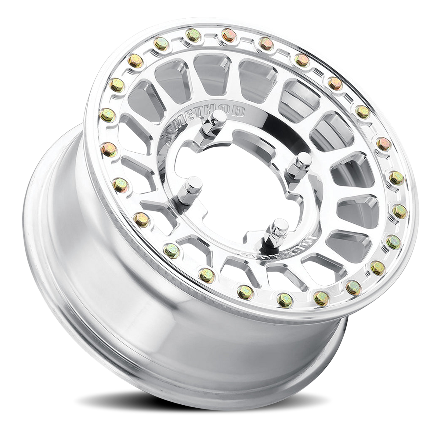 Aluminum 15x10 MR413 Beadlock UTV Polished Method Race Wheels-7