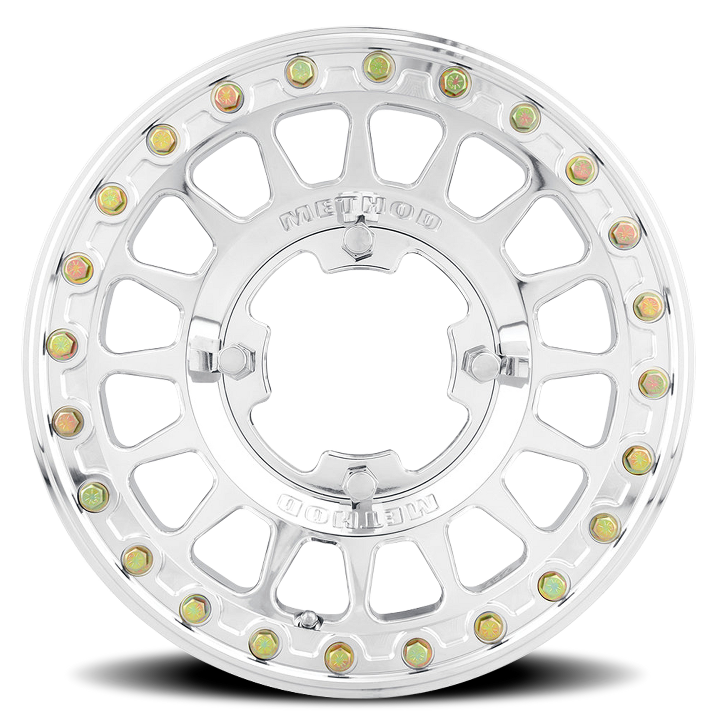 Aluminum 15x10 MR413 Beadlock UTV Polished Method Race Wheels-2