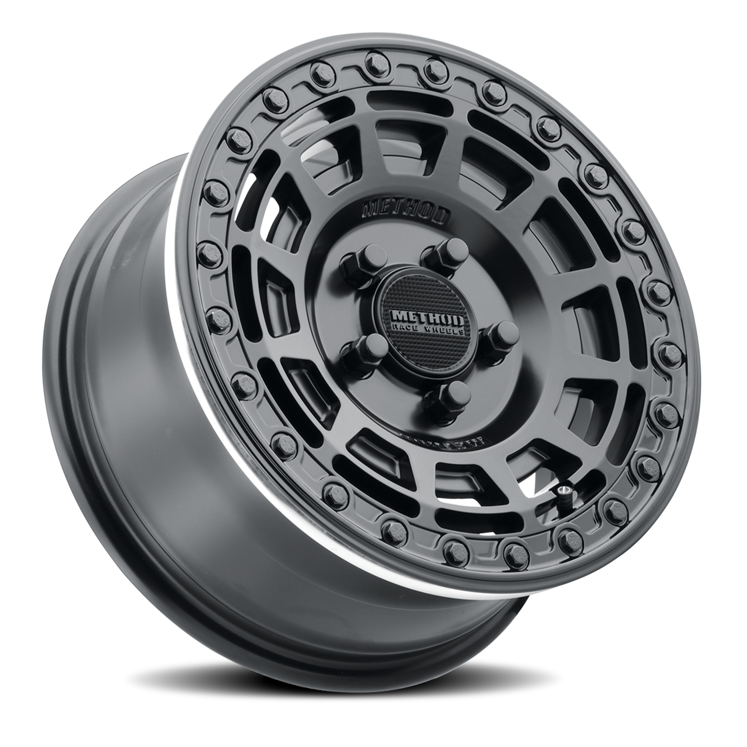 Aluminum 15x10 MR415 Beadlock UTV Matte Black MB Gloss Black Ring Method Race Wheels-7
