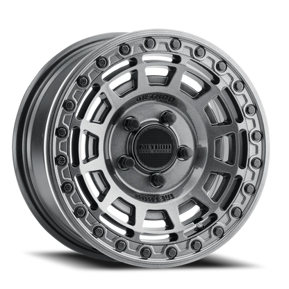 Aluminum 15x10 MR415 Beadlock UTV Graphite GY Gloss Graphite Ring Method Race Wheels-6
