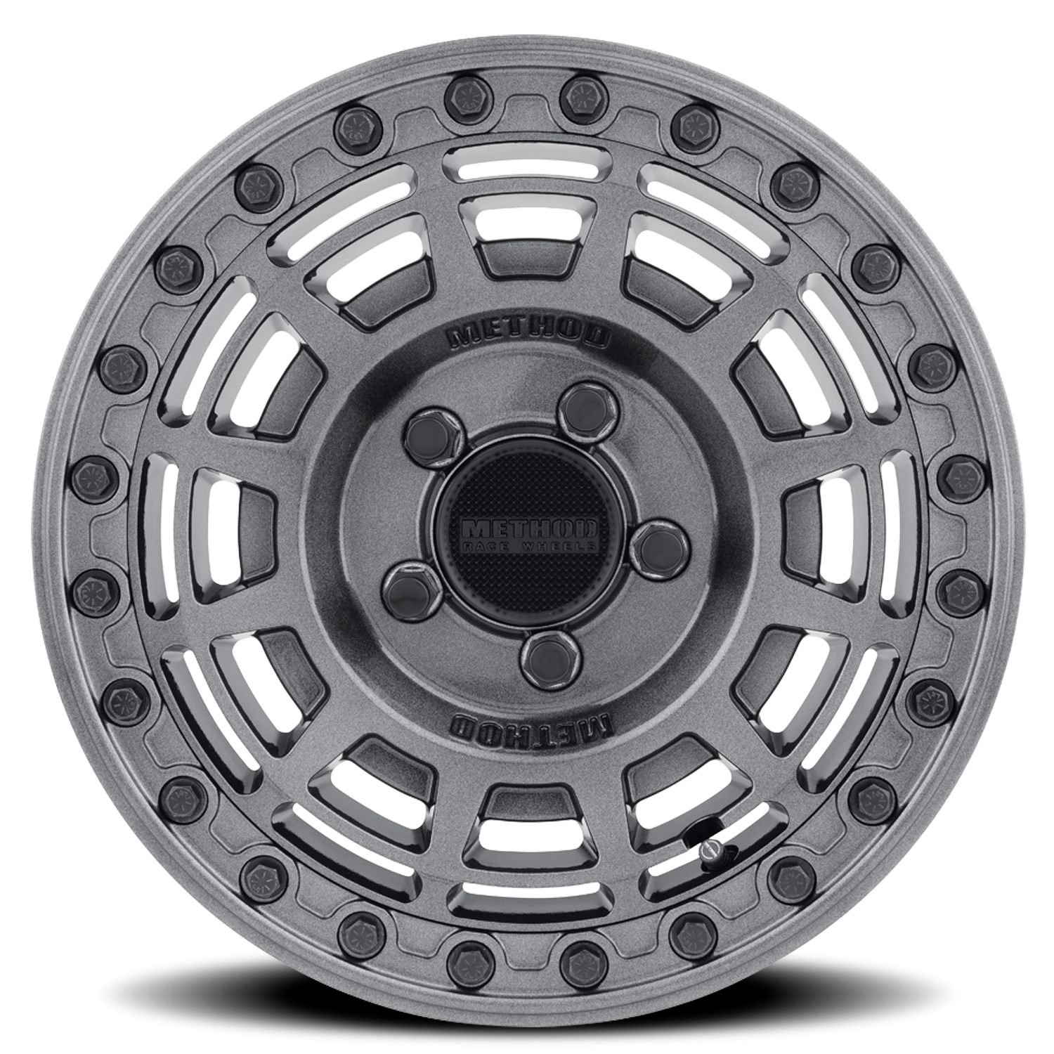 Aluminum 15x10 MR415 Beadlock UTV Graphite GY Gloss Graphite Ring Method Race Wheels-8