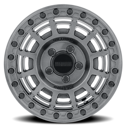 Aluminum 15x10 MR415 Beadlock UTV Graphite GY Gloss Graphite Ring Method Race Wheels-8