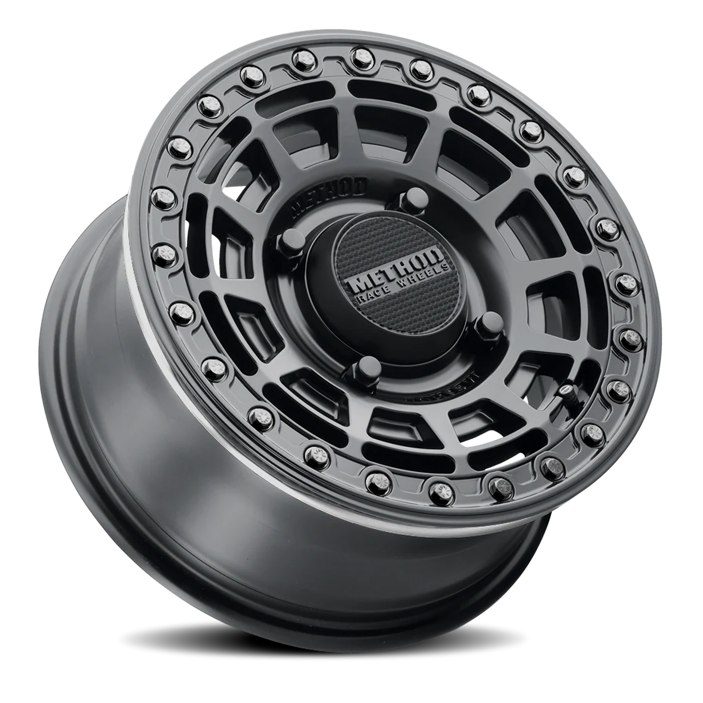 Aluminum 15x10 MR415 Beadlock UTV Matte Black MB Gloss Black Ring Method Race Wheels-4