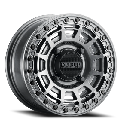 Aluminum 15x10 MR415 Beadlock UTV Graphite GY Gloss Graphite Ring Method Race Wheels-3