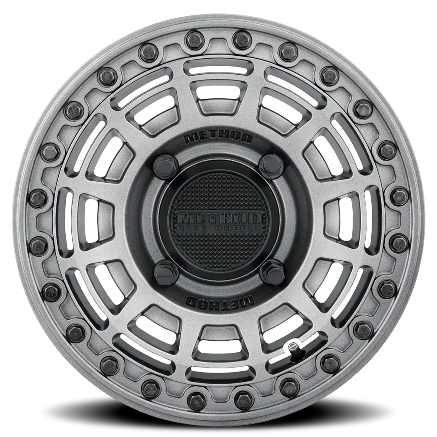 Aluminum 15x10 MR415 Beadlock UTV Graphite GY Gloss Graphite Ring Method Race Wheels-5