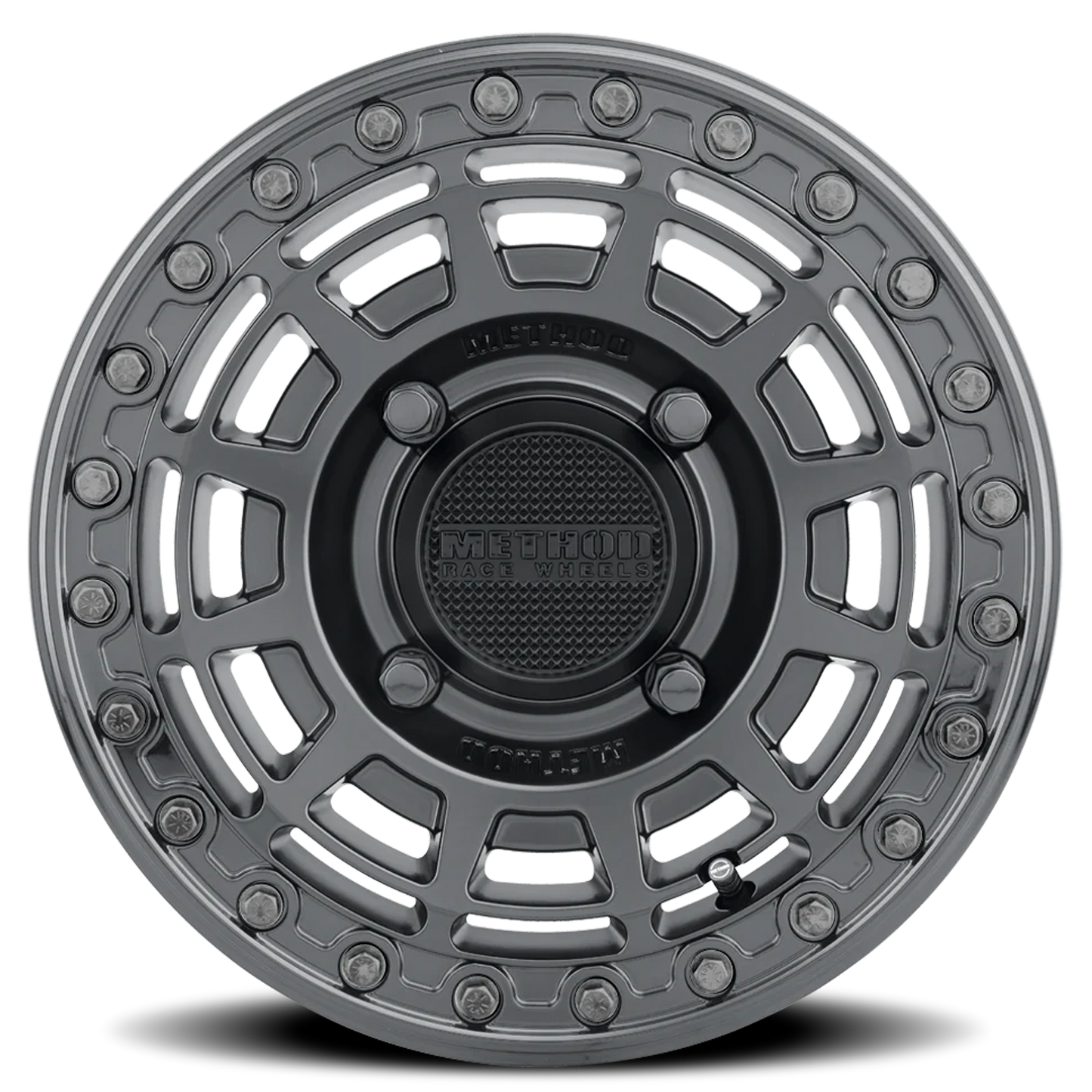 Aluminum 15x10 MR415 Beadlock UTV Matte Black MB Gloss Black Ring Method Race Wheels-2