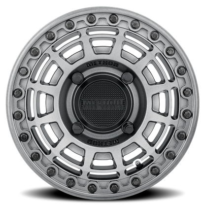 Aluminum 15x10 MR415 Beadlock UTV Graphite GY Gloss Graphite Ring Method Race Wheels-2