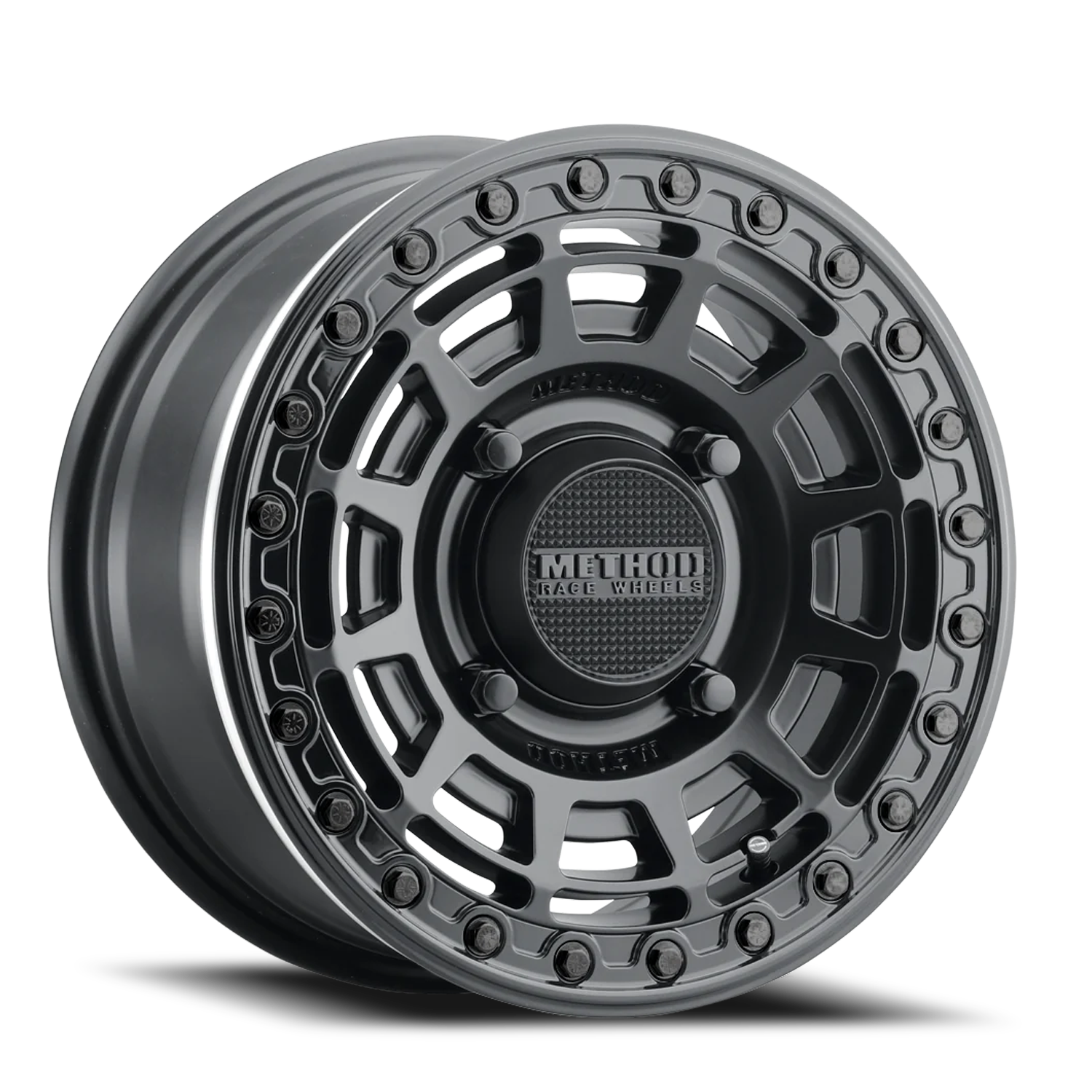 Aluminum 15x7 MR415 Beadlock UTV Matte Black MB Gloss Black Ring Method Race Wheels-3