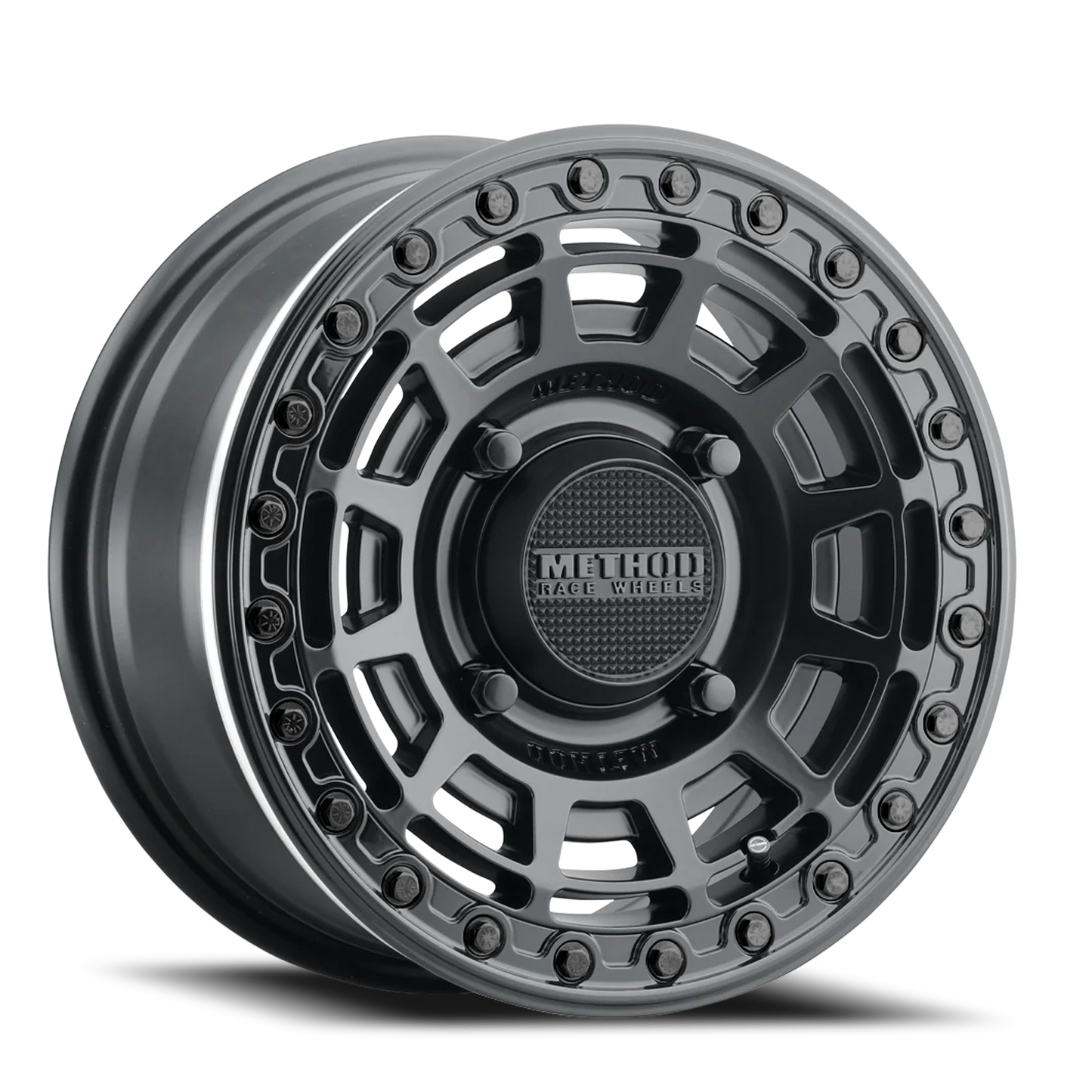 Aluminum 15x7 MR415 Beadlock UTV Matte Black MB Gloss Black Ring Method Race Wheels