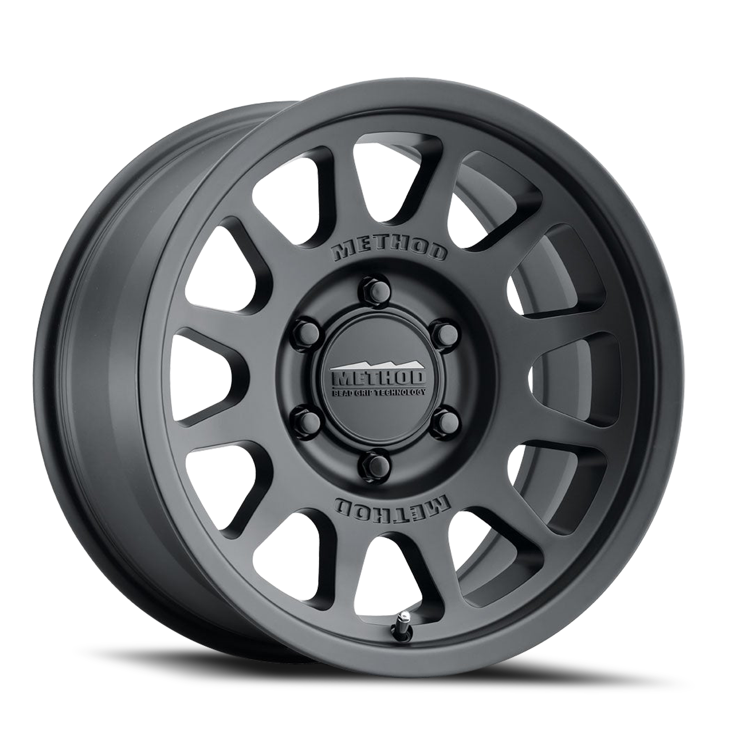 Aluminum 16x6.5 Bead Grip MR703 Bolt Pattern 6 On 180 Offset 90 Lip Size 0 Matte Black MB Method Race Wheels
