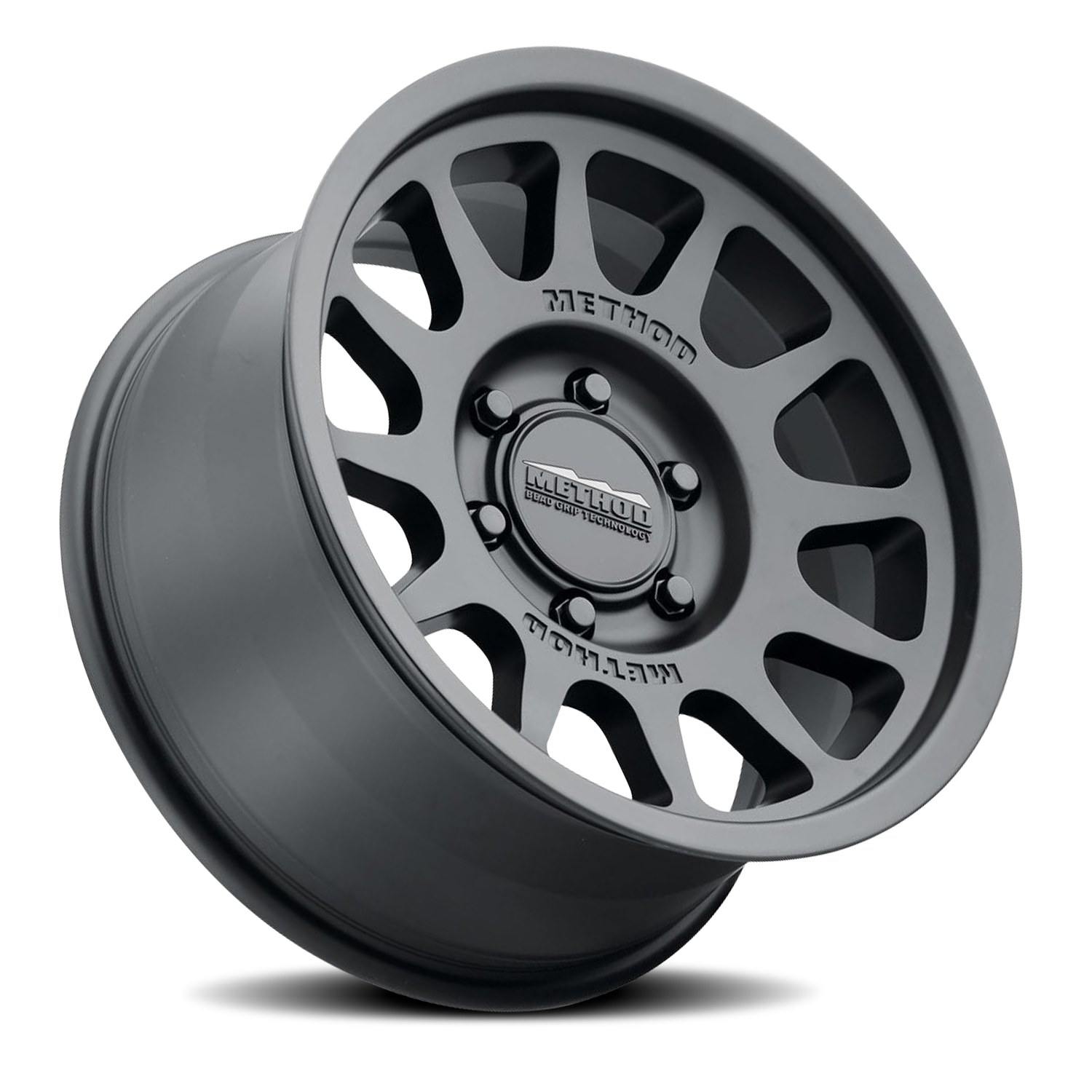 Aluminum 16x6.5 Bead Grip MR703 Bolt Pattern 6 On 180 Offset 90 Lip Size 0 Matte Black MB Method Race Wheels-1