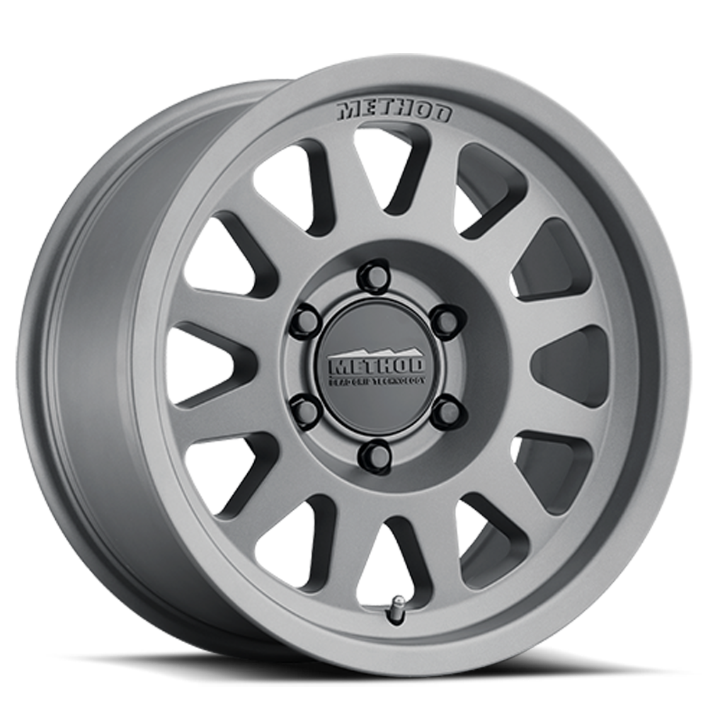Aluminum 16x8 Bead Grip MR703 Bolt Pattern 6 On 139.7 Offset 0 Lip Size 1.22 Gloss Titanium SL Method Race Wheels
