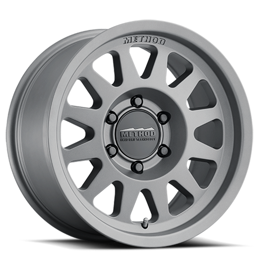 Aluminum 16x8 Bead Grip MR703 Bolt Pattern 6 On 139.7 Offset 0 Lip Size 1.22 Gloss Titanium SL Method Race Wheels
