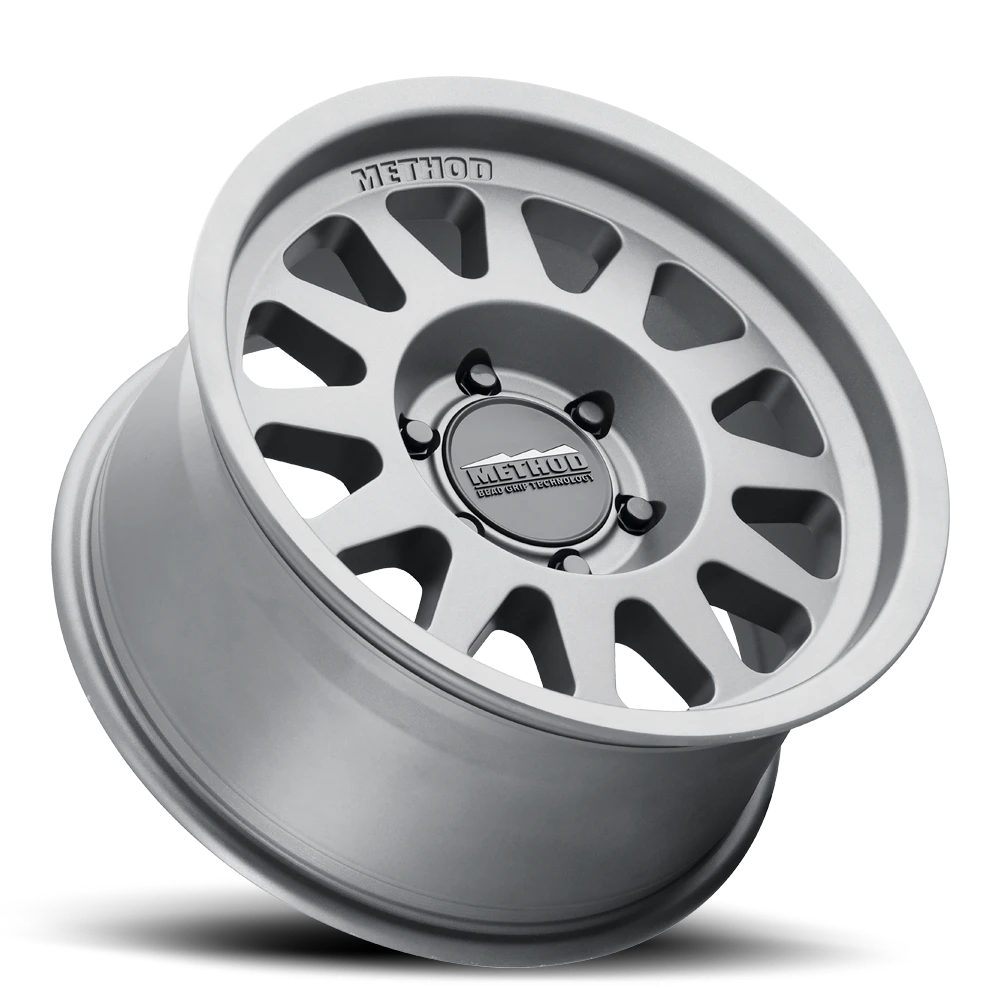 Aluminum 16x8 Bead Grip MR703 Bolt Pattern 6 On 139.7 Offset 0 Lip Size 1.22 Gloss Titanium SL Method Race Wheels-1