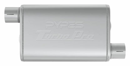 Turbo Pro Muffler 3.0 Inch Offset Inlet/Offset Outlet Pypes Performance Exhaust