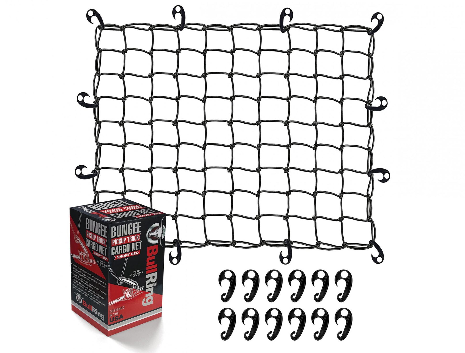 Bungee Pickup Truck Cargo Net Short Bed Bullring SpeedStrap