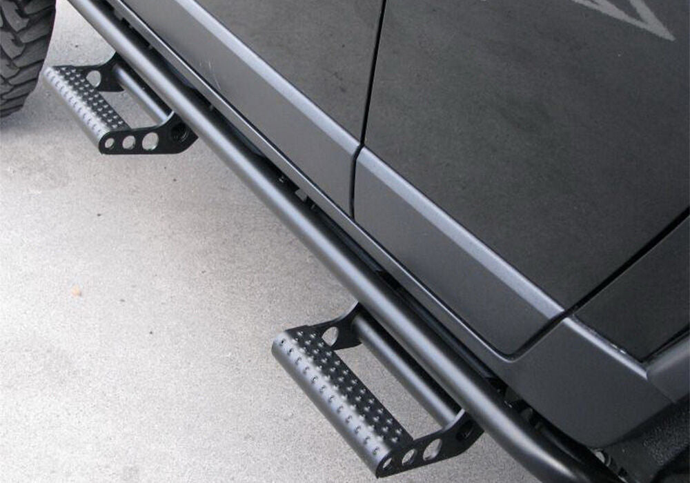 RKR Step System Cab Length (2 Step Mounts/2 Steps per Side) 1.75 Inch Rails 2017-2024 Nissan Titan/2016-2024 Titan XD Crew Cab Textured Black NFab-1