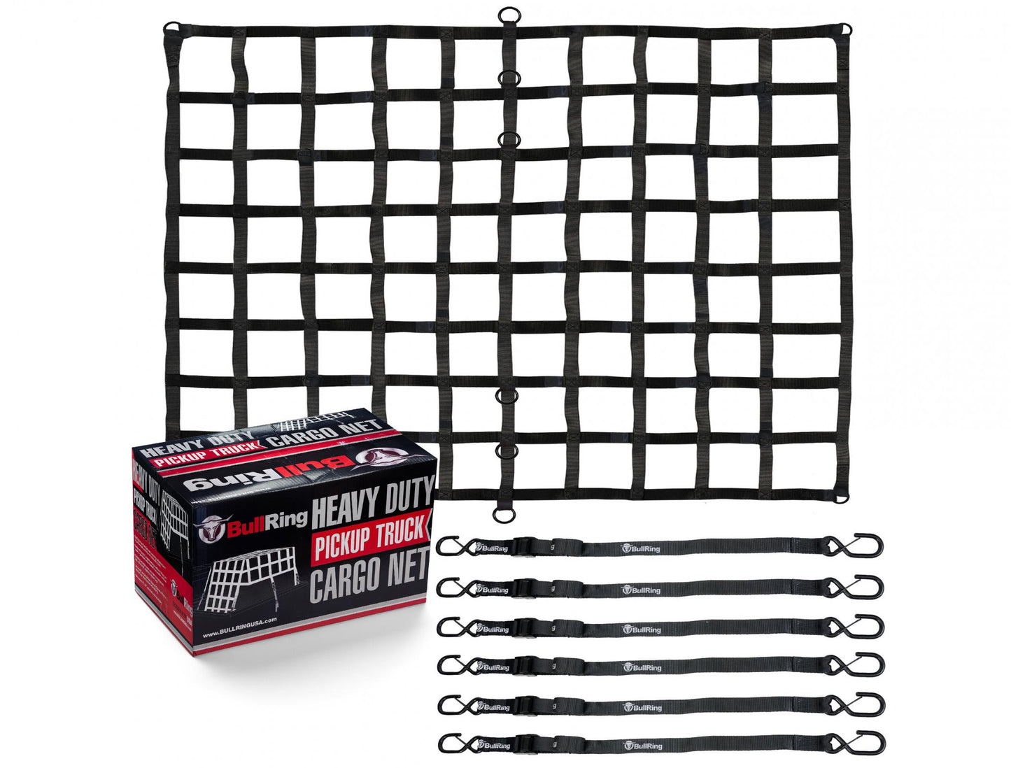 Heavy Duty Pickup Truck Cargo Net Bullring SpeedStrap
