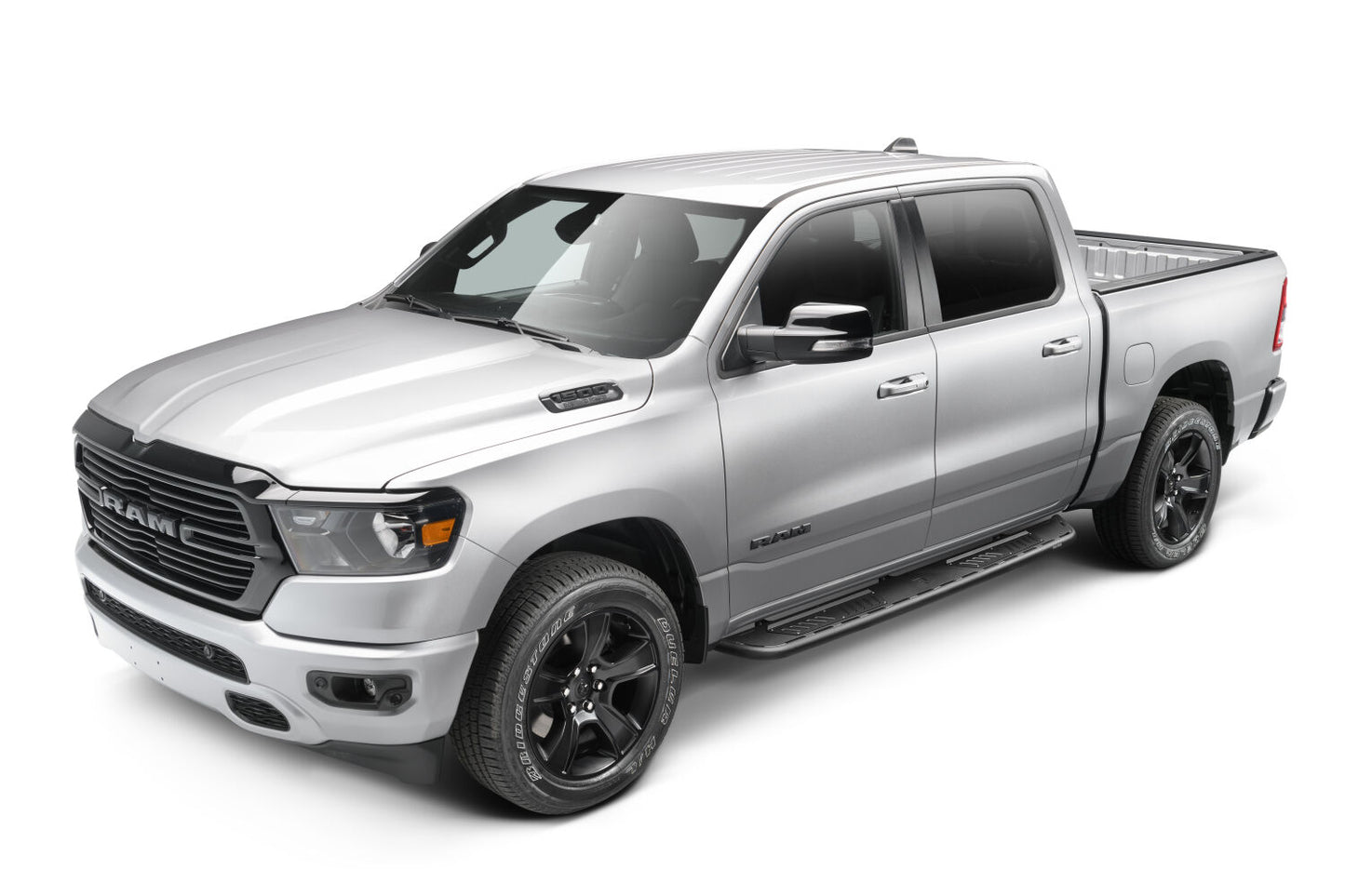 Roan Running Boards Cab Length (2 Steps per Side) 2015.5-2018 (2019-2024 Classic) Ram 15000/2019-2025 2500/3500 Crew Cab Textured Black NFab-1