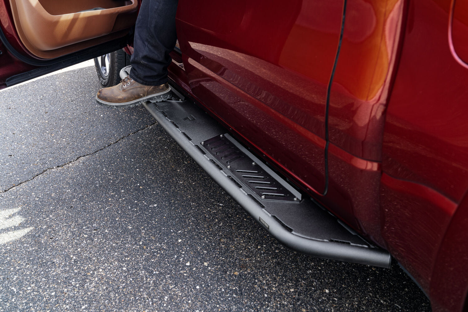 Roan Running Board Cab Length (2 Steps per Side) 2019-2025 (New Body Style) Ram 1500 Crew Cab Textured Black NFab-3