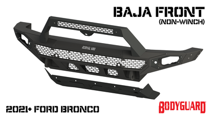 Freedom Front Bumper Baja For 2021-2025 Ford Bronco Non Winch Sensor Cutouts Bodyguard Bumpers-12