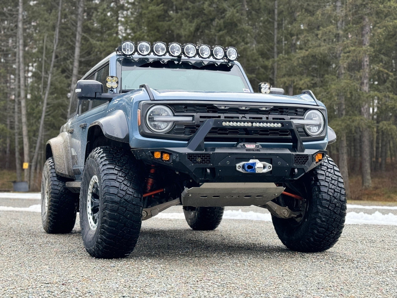 Freedom Front Bumper Baja For 2021-2025 Ford Bronco Non Winch Sensor Cutouts Bodyguard Bumpers-15