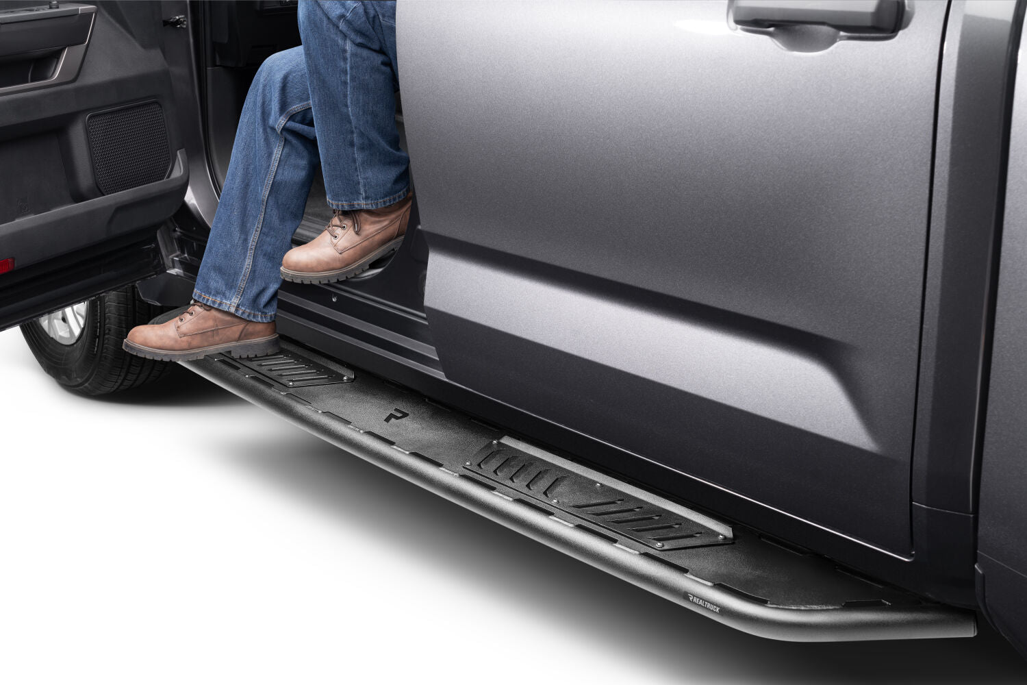 Roan Running Boards Cab Length (2 Steps per Side) 2022-2025 Toyota Tundra CrewMax Textured Black NFab-4
