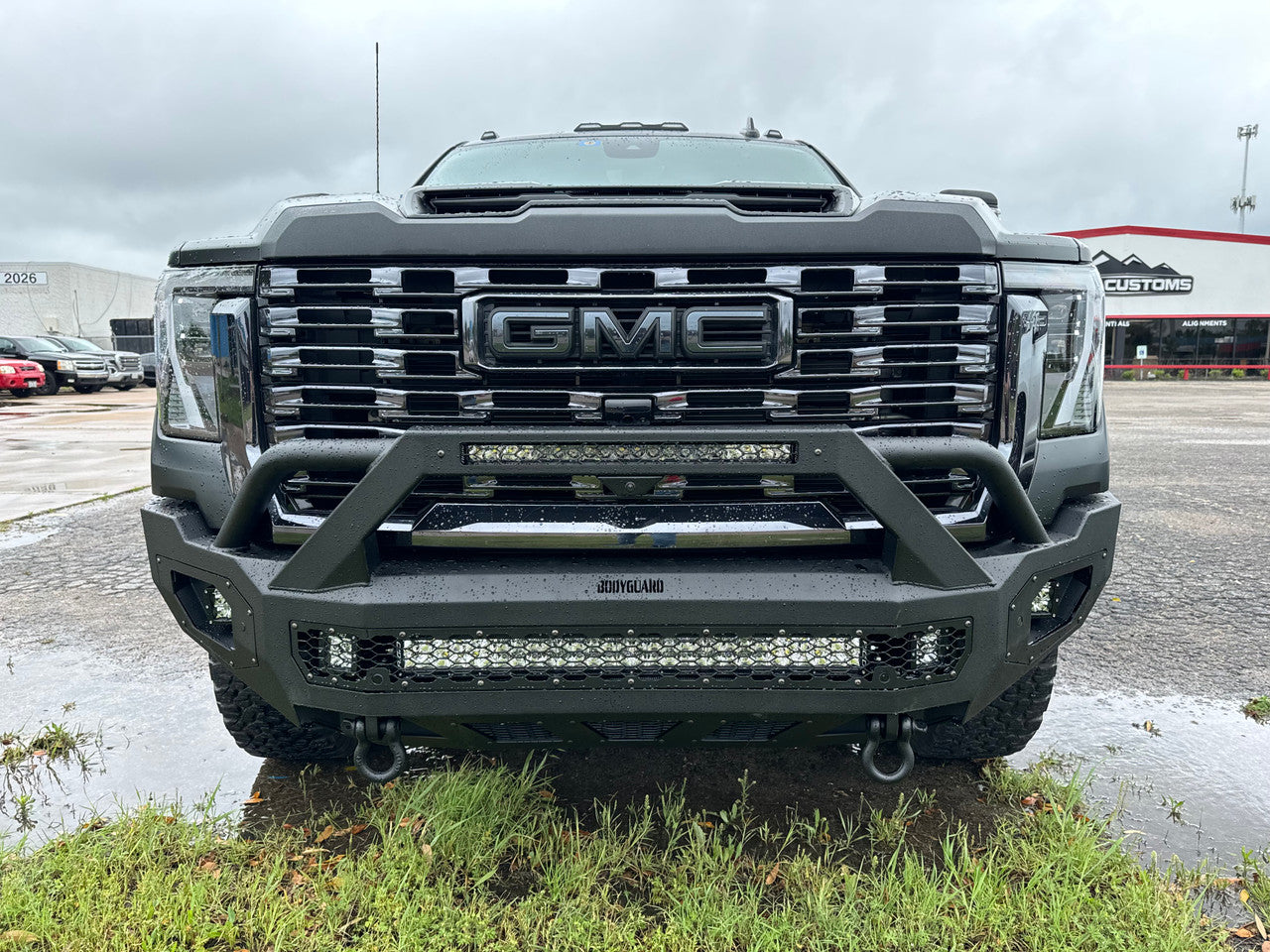 Freedom Front Bumper Sport For 2024-2026 Sierra 2500/3500 HD Non-winch No Sensor Cutouts Without Mesh Grill Bodyguard Bumpers-11