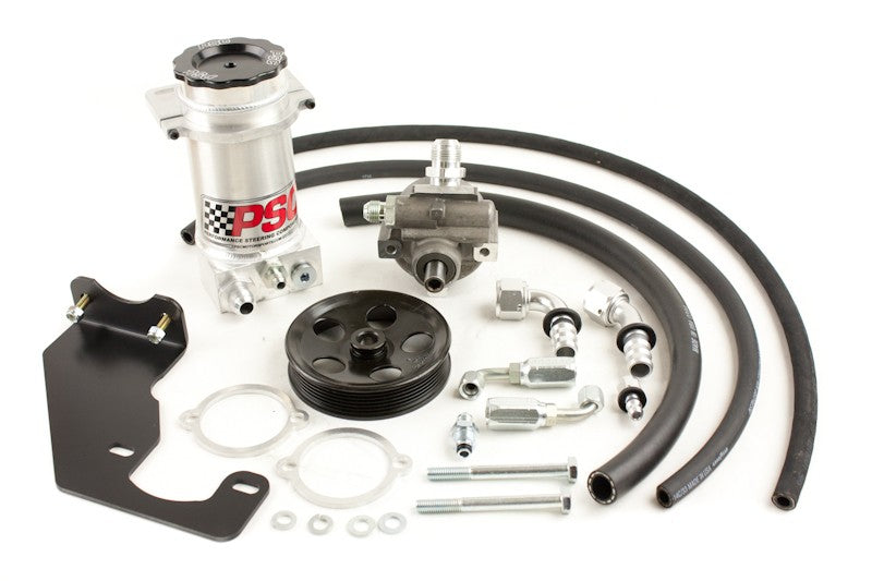PSC Steering Power Steering Pump and Remote Reservoir Kit, 2007-18 Jeep JK with HEMI Engine Conversion (6 Rib Pulley) PSC Performance Steering Components