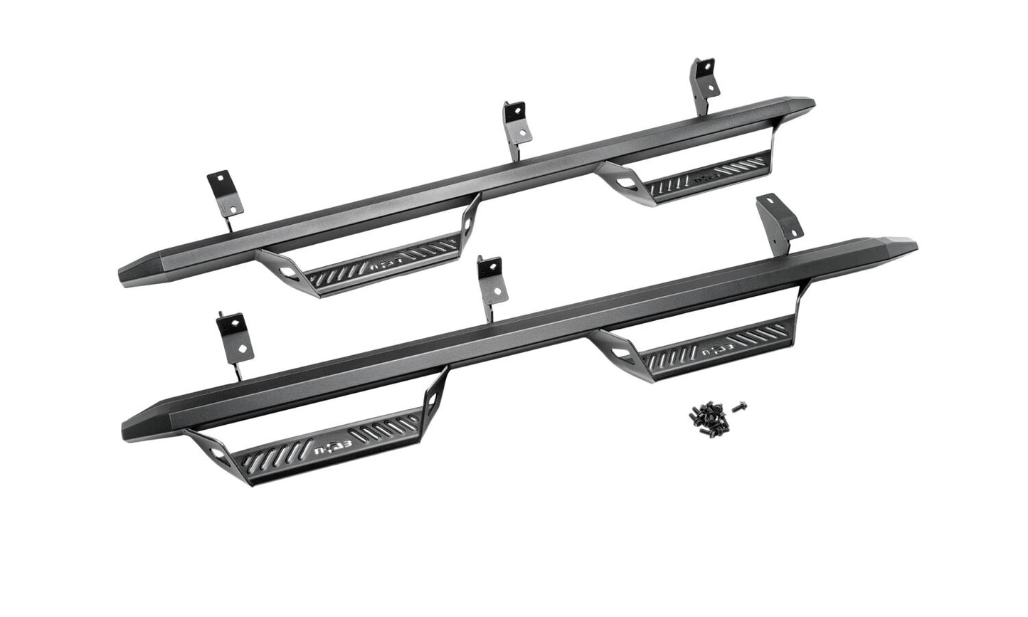 Predator Pro Full Length (2 Steps per Side) 2021-2025 Ford Bronco 4-Dr Textured Black NFab-7