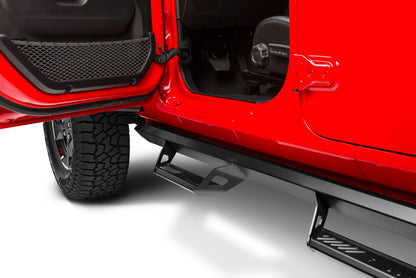 Predator Pro Cab Length (2 Steps per Side) 2018-2026 Jeep Wrangler JL 4-Door Textured Black NFab-2